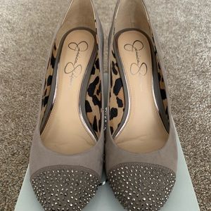 Jessica Simpson CAMBRIA Taupe WEDGES size 9.5M
